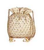 Beige all pattern potli bag