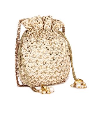 Beige all pattern potli bag 2