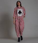 Red stripe ikka balloon pants