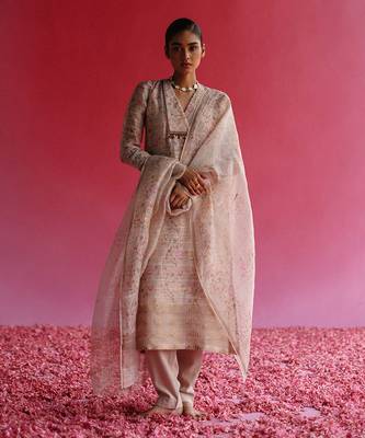 Pink gulbag kurta set 1