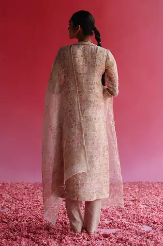 Pink gulbag kurta set