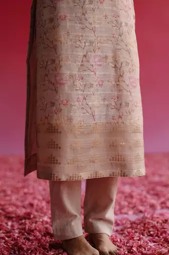 Pink gulbag kurta set
