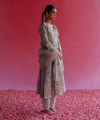Grey swaroop kurta set 2