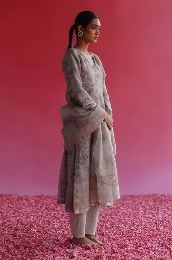 Grey swaroop kurta set