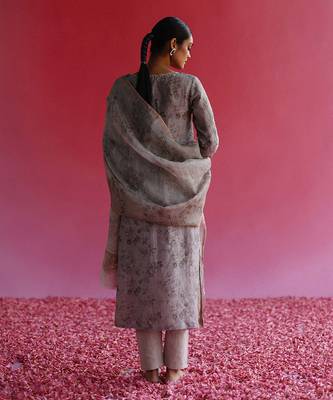Grey swaroop kurta set 3