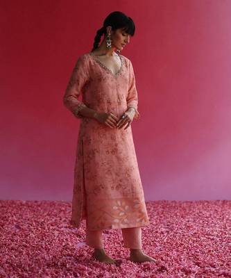 Pink swaroop kurta set 2