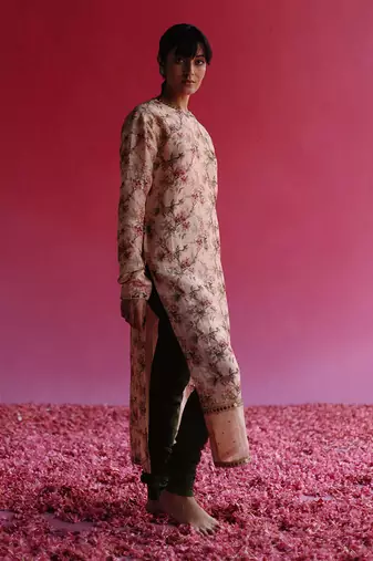 Pink aacho kurta set