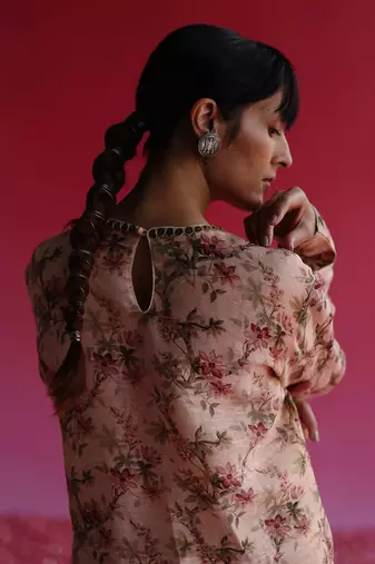 Pink aacho kurta set