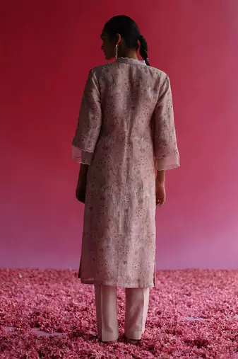 Pink bagh kurta set