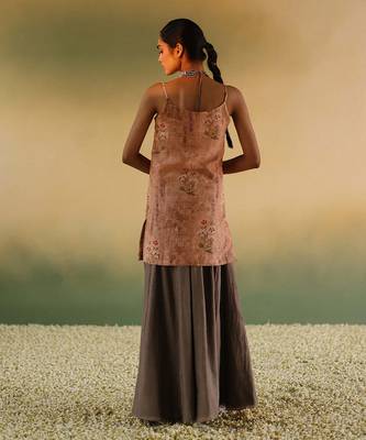 Peach nanda kurta set 4