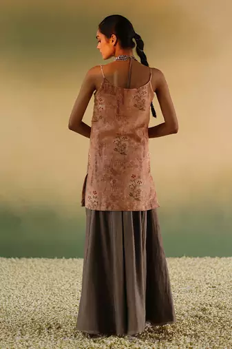 Peach nanda kurta set