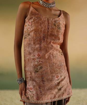 Peach nanda kurta set 5