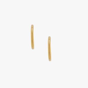 Women gold-plated handcrafted hoop earrings 4