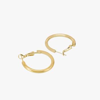 Women gold-plated handcrafted hoop earrings 5
