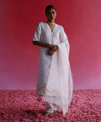 White palash kurta set 1
