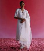 White palash kurta set