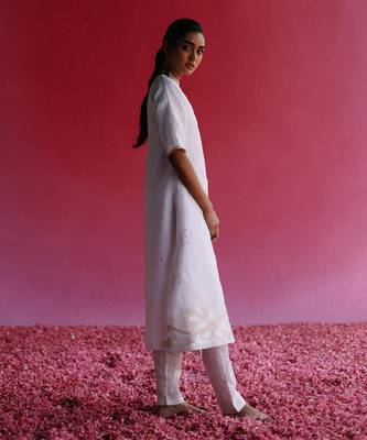 White palash kurta set 2
