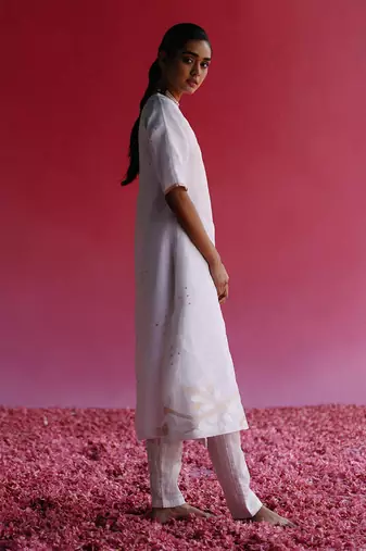 White palash kurta set