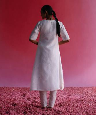 White palash kurta set 3