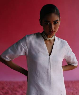 White palash kurta set 4