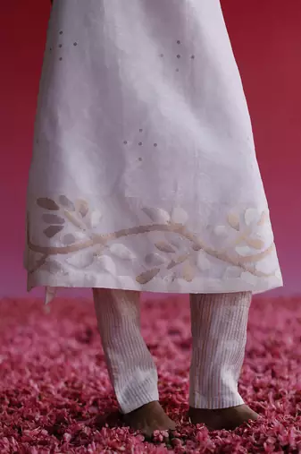 White palash kurta set