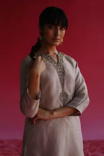 Grey kaljo kurta set