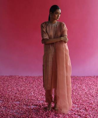 Rose gold manjari kurta set 2
