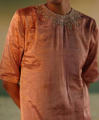 Rose gold manjari kurta set 4