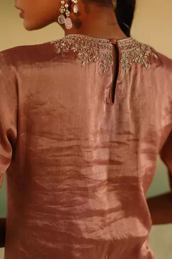 Rose gold manjari kurta set