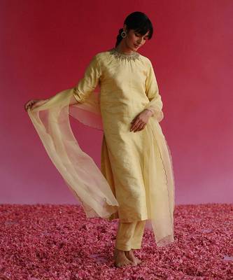 Yellow manjari kurta set 1