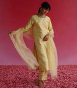 Yellow manjari kurta set