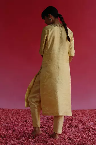 Yellow manjari kurta set