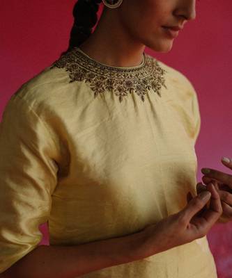 Yellow manjari kurta set 4