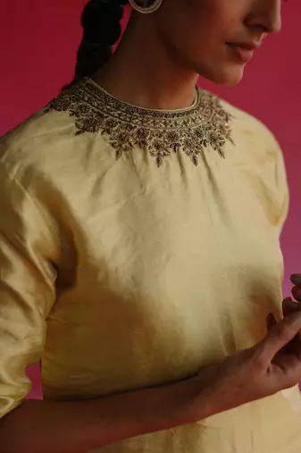Yellow manjari kurta set