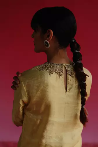 Yellow manjari kurta set