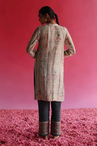 Cream bhuman kurta set