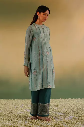 Green bhuman kurta set