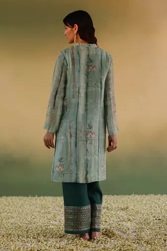 Green bhuman kurta set