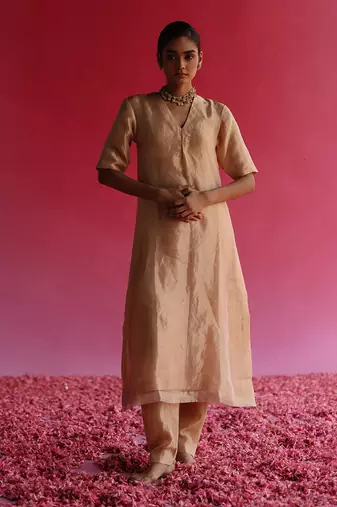 Gold sudha kurta set