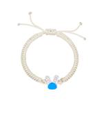 Off White Baby Bunny Enamel Diamond Cord Bracelet