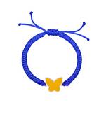 Blue Baby Butterfly Enamel Cord Bracelet