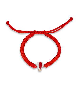 Red Baby Balloon Enamel Cord Bracelet 1