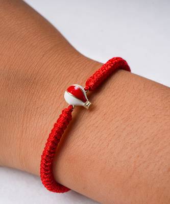 Red Baby Balloon Enamel Cord Bracelet 2