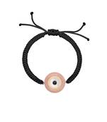 Black Round Evil Eye Cord Bracelet