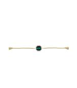 Green Octagon Malachite Cord Bracelet