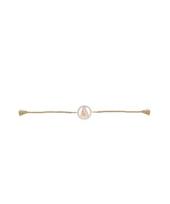 Gold Ganesha Diamond Cord Bracelet 1