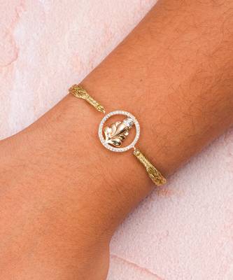 Gold Ganesha Diamond Cord Bracelet 2