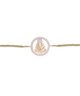 Gold Ganesha Diamond Cord Bracelet 3