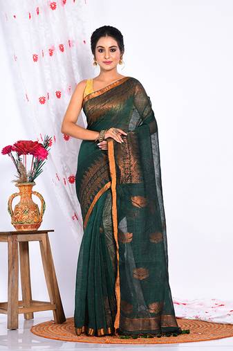 Bengal Handloom linin saree
