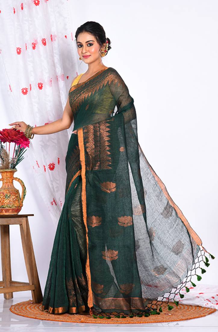 Bengal Handloom linin saree